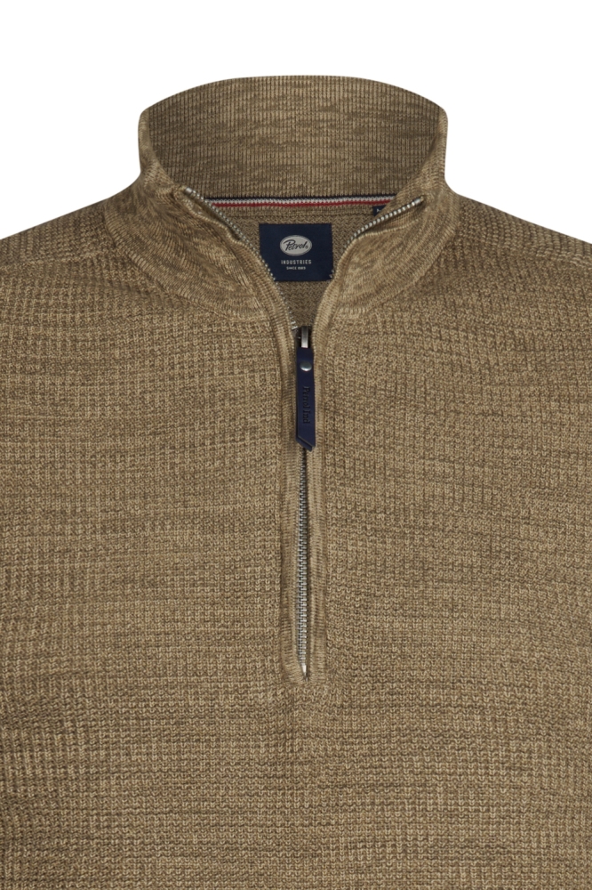 SWEATER MET RITS M 3050 KWC227 7146 Tan